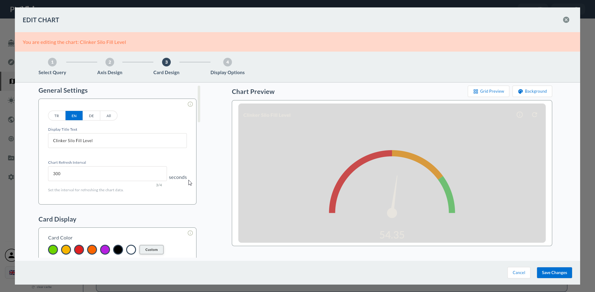 Card Design — Radial Gauge widget